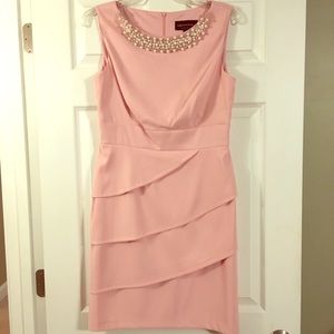 Classy light pink cocktail dress